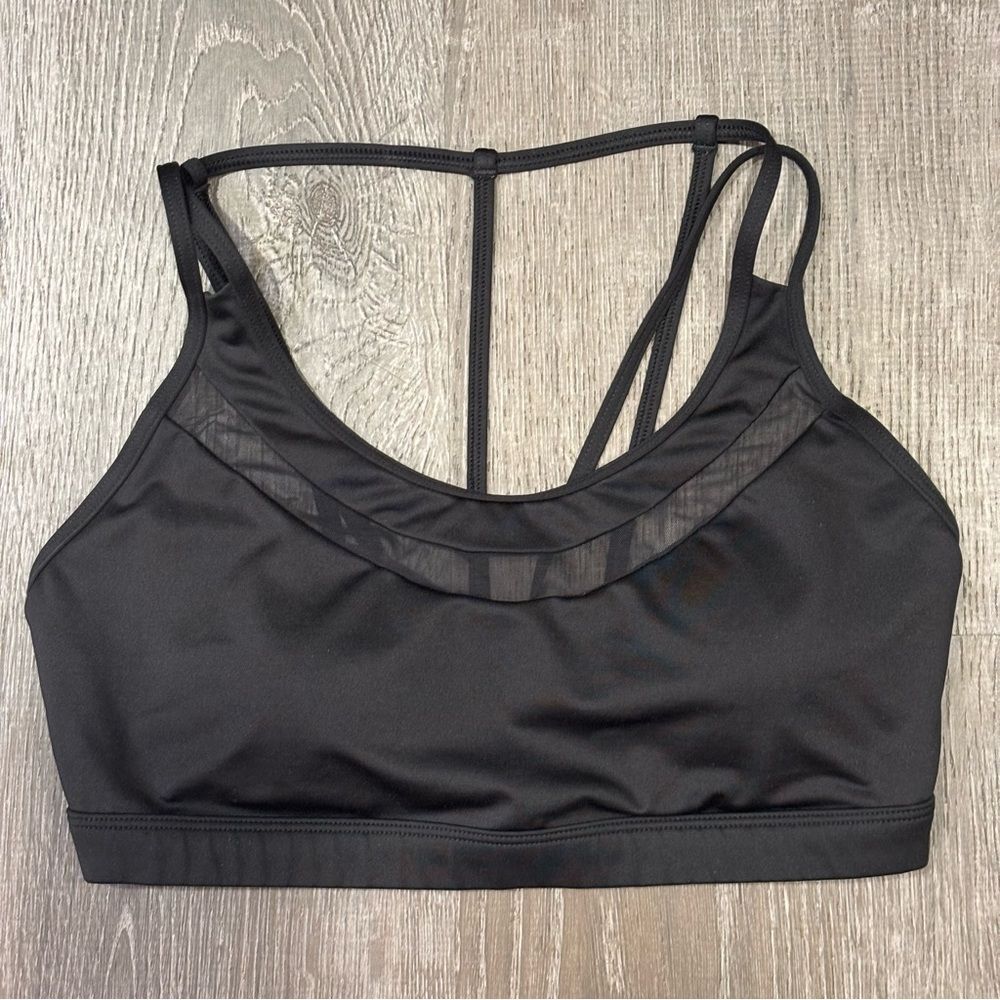 Victoria's Secret On Point Black Strappy Open Back Sports Bra Medium